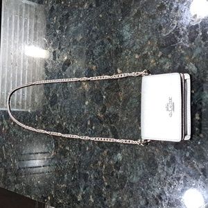 Coach wallet on chain(silver wallet with silver chain)